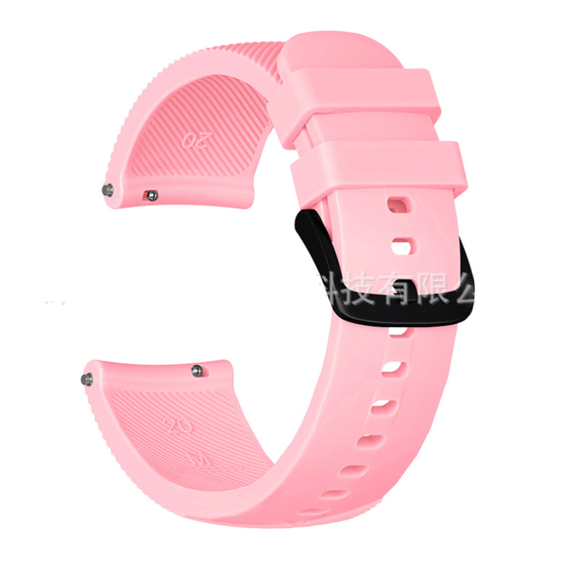 Силіконовий ремінець Half Strips для Xiaomi Amazfit Bip / Lite / 20 мм рифлений Рожевий 2100P