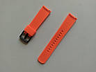 Силіконовий ремінець Half Strips для Xiaomi Amazfit Bip / Lite / 20 мм рифлений Помаранчевий 2100P, фото 4