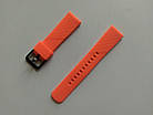 Силіконовий ремінець Half Strips для Xiaomi Amazfit Bip / Lite / 20 мм рифлений Помаранчевий 2100P, фото 5