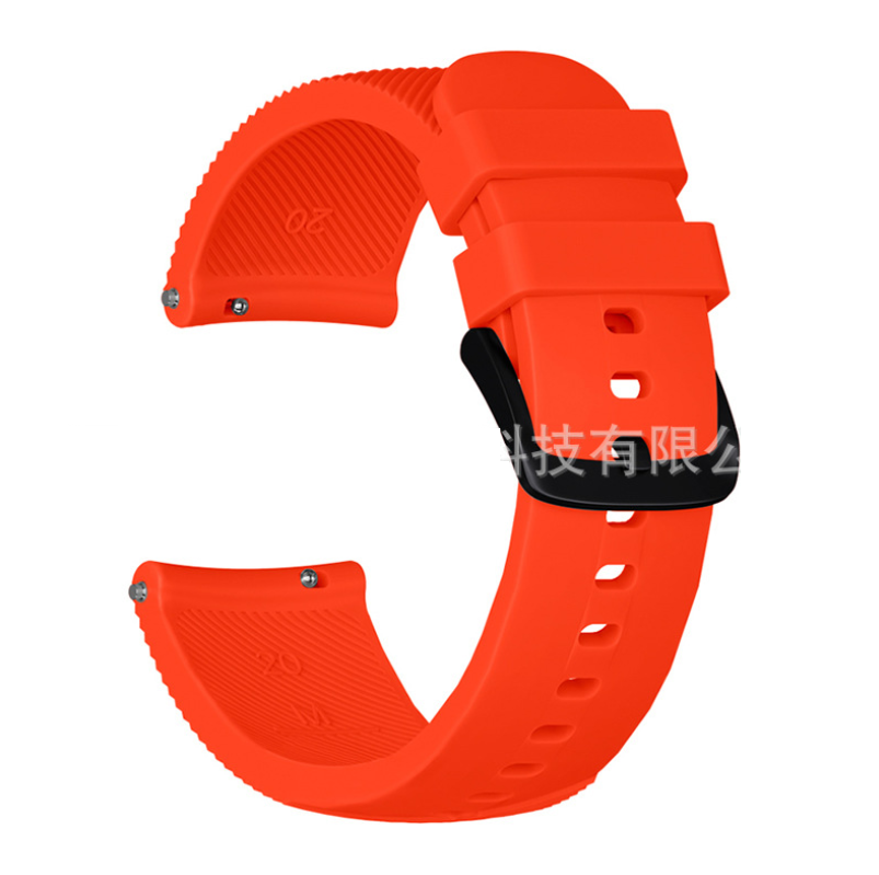 Силіконовий ремінець Half Strips для Xiaomi Amazfit Bip / Lite / 20 мм рифлений Помаранчевий 2100P