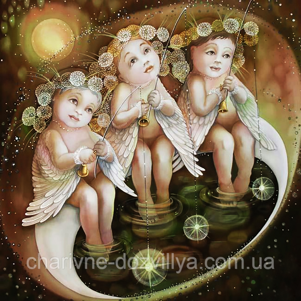 Набір алмазної вишивки (мозаїки) "Три милих ангела"