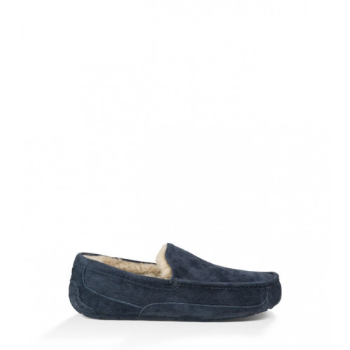 Мокасины мужские Mens Ascot - Suede Navy. Угги мужские синего цвета. UGG Australia