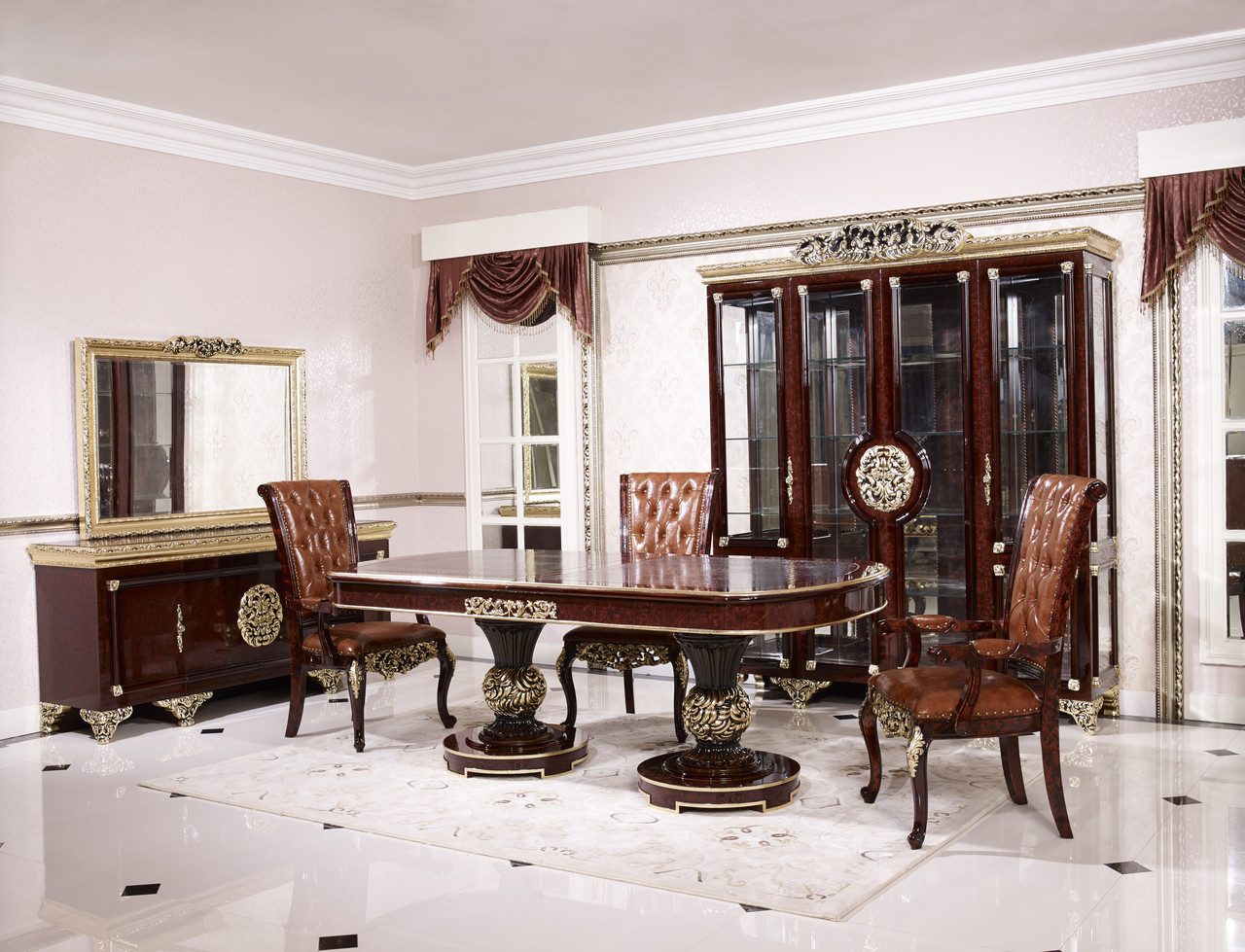 Стіл 190(240) см обідній овальний розкладний коричневий Версаль