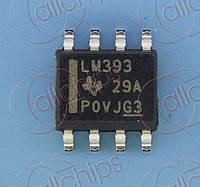Компаратор напруги 2-каналу диференціальний TI LM393D SOP8