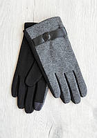 Трикотажные мужские перчатки на флисе, сенсор, опт 2019