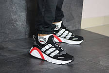 Кросівки чоловічі Adidas LXCON щільна сітка,чорно-білі, фото 3