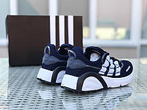 Кросівки чоловічі Adidas LXCON щільна сітка,темно сині з білим, фото 2