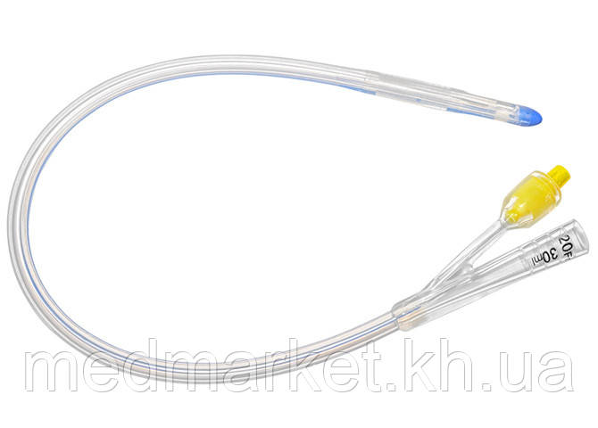 Катетер Rusch 2х ходовий, силікон зі шприцем, розмір 16
