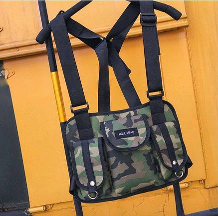 Нагрудна Поясна Сумка Бронежилет Розвантаження City-A Hgul+Bag Big Size Камуфляж Хакі, фото 1