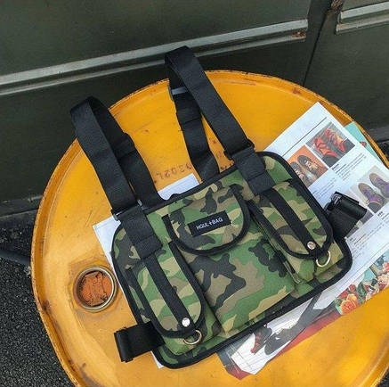 Нагрудна Поясна Сумка Бронежилет Розвантаження City-A Hgul+Bag Big Size Камуфляж Хакі, фото 3