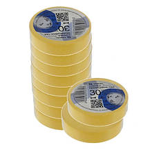 Ізоляційна стрічка ТАКЕЛ 0,13мм х 19мм х 30м, колір жовтий