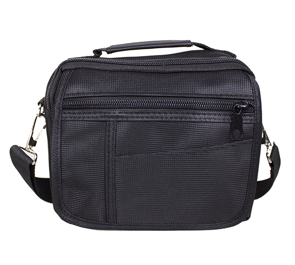 Чоловіча текстильна сумка 1107-12 чорна, фото 1