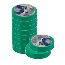 Ізоляційна стрічка ТАКЕЛ 0,13мм х 19мм х 30м, колір зелений