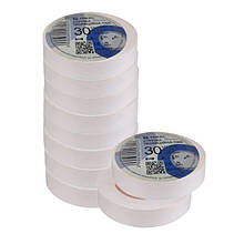 Ізоляційна стрічка ТАКЕЛ 0,13мм х 19мм х 30м, колір білий