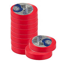 Ізоляційна стрічка ТАКЕЛ 0,13мм х 19мм х 30м, колір червоний