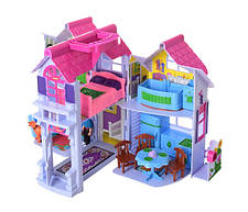 Будиночок складаний з ляльками та меблями, фото 2
