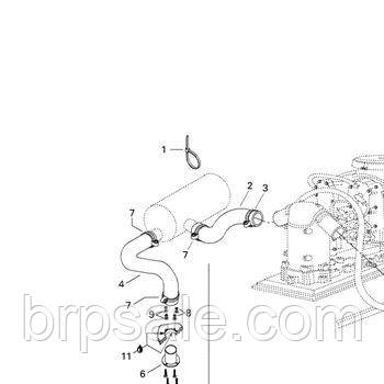 Вихлопна труба Sea-Doo BRP OUTLET-EXH SORTIE ECHAPP. *OUTLET-EXH.ASSY.