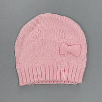 Вязаная шапочка для девочки. 35-38 см рожева