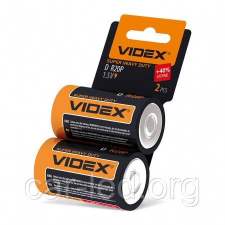 Батарейка сольова Videx R2OP/D (Ціна вказана за 1 шт)