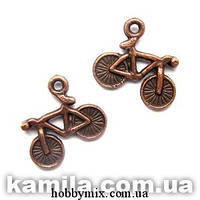 Метал. підвіска "велосипед" мідь (1,6х1,4 см) 12 шт. в уп.