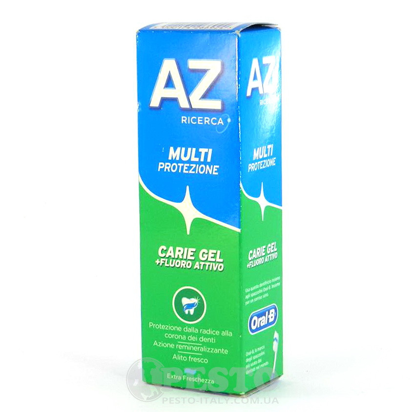 Зубна паста AZ Ricerca гель-карієс + активні фтористі 75 мл, фото 1