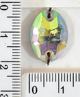 Пришивной элемент-стекло овал(13х18мм) зерк-перелив уп=50шт