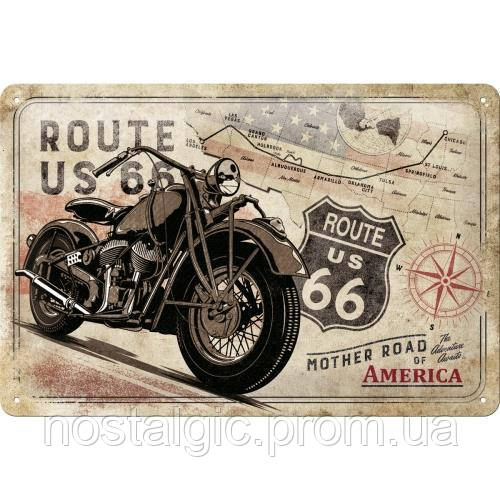 Табличка Nostalgic-Art Route 66 Bike Map (22279)
