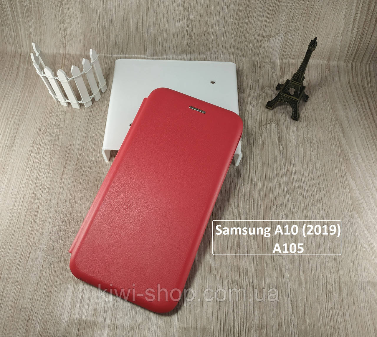 Чохол-книжка магнітний для Samsung Galaxy A10 (2019) A105 червона з візитницею, фото 1