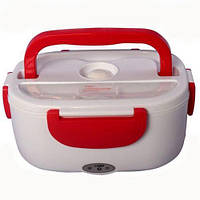 Автомобильный ланч-бокс SUNROZ Electronic Lunchbox контейнер для еды с подогревом 12В Бело-Красный (SUN5601)