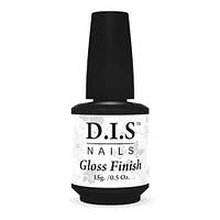 DIS GLOSS FINISH (БЕЗ ЛИПКОГО ШАРУ) фініш для гелевих нігтів 15 гр