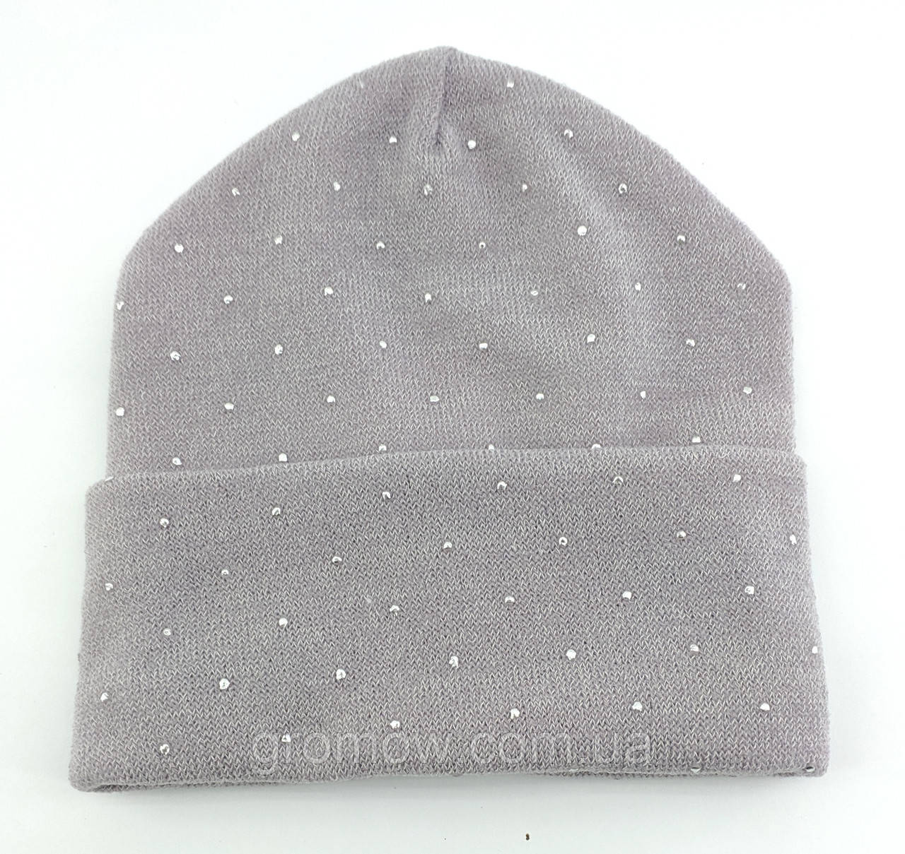 Оптом шапка дитяча 44, 46, 48 розмір шапки теплі головні убори дитячі гурт сірий (ОРШ49), фото 1
