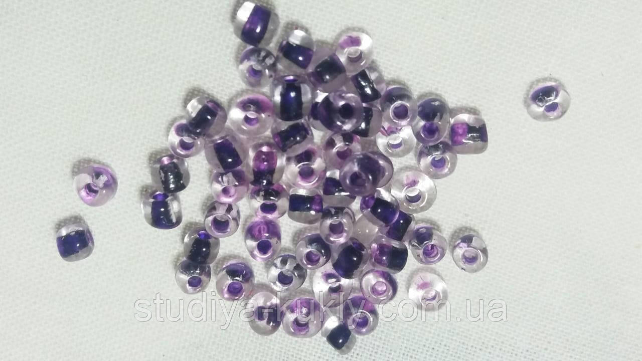 Бісер чеський. Прециоза. №7 Прозорий. Колір - відтінок фіолетового, фарбують всередині, арт. 24, фото 1