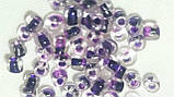 Бісер чеський. Прециоза. №7 Прозорий. Колір - відтінок фіолетового, фарбують всередині, арт. 24, фото 2