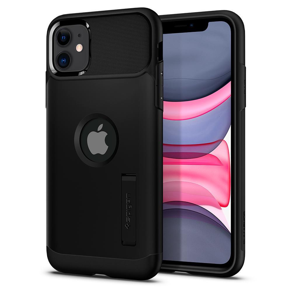 Чохол Spigen для iPhone 11 - Slim Armor (Пошкоджена упаковка), Black (076CS27076), фото 1
