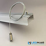 Широкий світлодіодний профіль під дві світлодіодні стрічки вбудовуваний 70(55)х32 мм + розсіювач в комплекті, фото 4