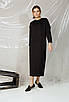 Плаття трикотажне чорне міді WOOLBOOK, фото 2