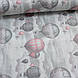 Бавовняна тканина (ТУРЕЧЧИНА шир. 2,4 м) повітряні кулі на сірому, фото 3
