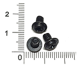 Гвинт чорний М3х5 напівкругла головка з буртиком (DIN 967), фото 2