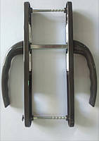 Натискний гарнітур для ПВХ дверей з пружиною коричневий "SAFIR" 25-85/200 мм