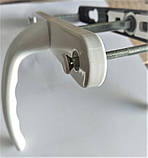 Натискний гарнітур "SAFIR" 25-85/200 мм з пружиною антрацит для ПВХ дверей (дверна ручка), фото 6