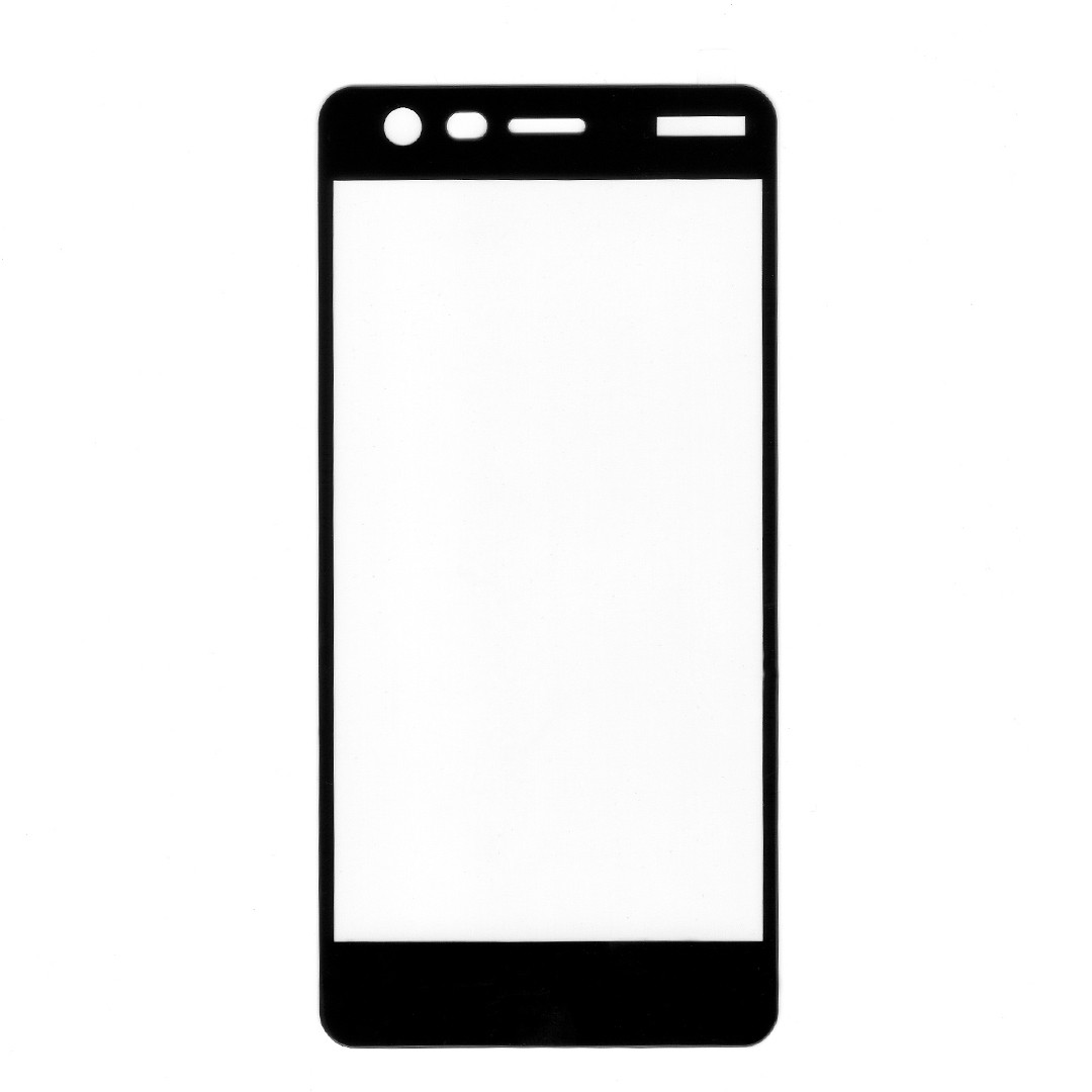 Захисне скло 2,5D Full Cover для Nokia 2 (black silk)