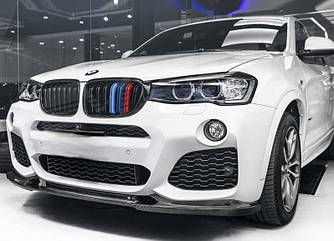 Решітка радіатора ніздрі BMW X3 F25 рестайл 14-17 стиль M (чорний глянець + колор)