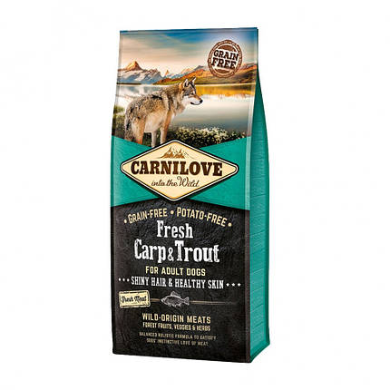 Сухий корм Carnilove Dog Adult Fresh Carp & Trout (для дорослих собак, короп+форель), фото 3