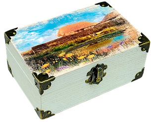 Еко-шкатулка Хата з озером 10х15 см укш01б10х15