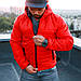 Курточка чоловіча червона осінка весняна якісна з капюшоном, фото 2