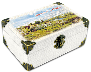 Еко-шкатулка Україна Хутір з яблуневим цвітом 10х15 см укш03б10х15