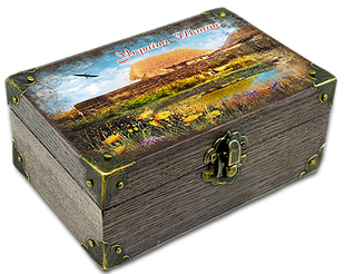 Еко-шкатулка Україна 1 Хата з озером 10х15 см укш01к10х15