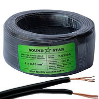 Кабель питания низковольтный Sound Star 2x0.10мм² CCA черный Цена за 100м