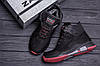 Чоловічі зимові шкіряні черевики ZG black red Exclusive чорні, фото 9