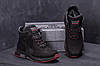 Чоловічі зимові шкіряні черевики ZG black red Exclusive чорні, фото 10